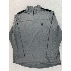 Spyder‎ Active Half Zip Long Sleeve Pullover Base Shirt (Men's XL) Gray